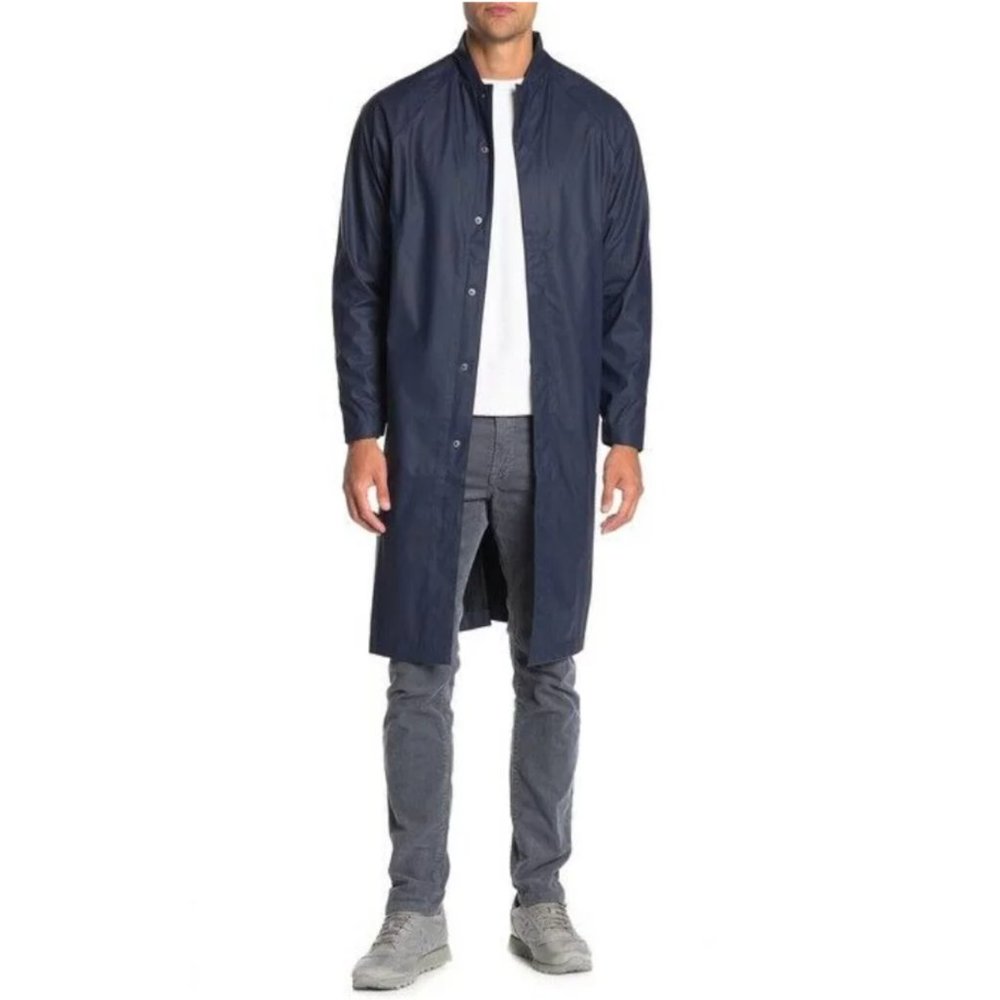 Rains Navy Blue Raincoat for Men